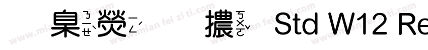 華康圓體 Std W12 Regular字体转换